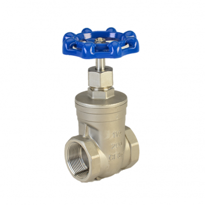 Válvula cortina acero inoxidable roscada